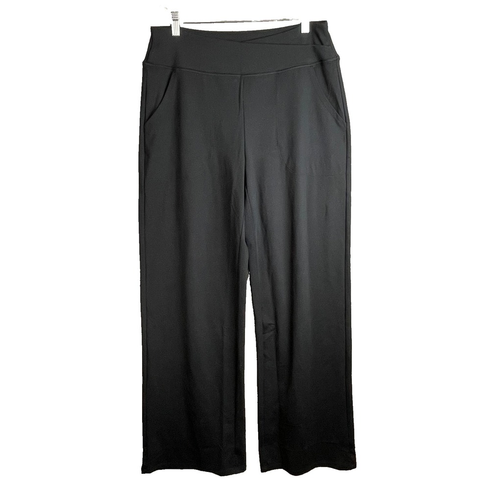 G4Free Pants Womens XL (33" Inseam) Black Wide Leg Pull On Business Casual NWT